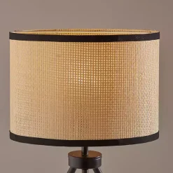 Kirklands Home Natural Woven Shade Rowan Table Lamp Tan Clearance