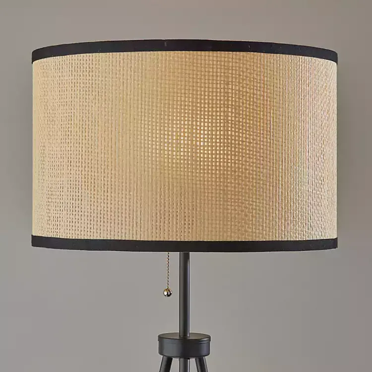 Kirklands Home Natural Woven Shade Rowan Floor Lamp Tan Sale