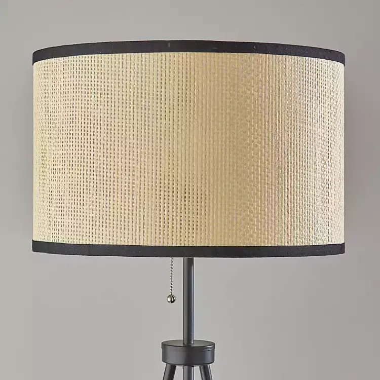 Kirklands Home Natural Woven Shade Rowan Floor Lamp Tan Sale