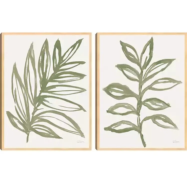 Kirklands Home Nature in Sage Framed Canvas Art Prints, Set of 2 Online