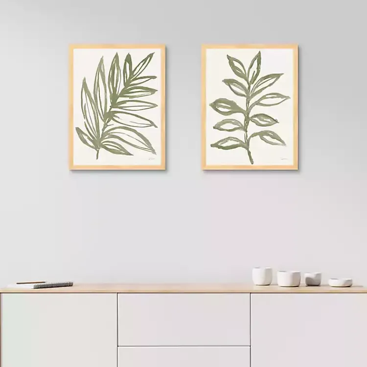Kirklands Home Nature in Sage Framed Canvas Art Prints, Set of 2 Online