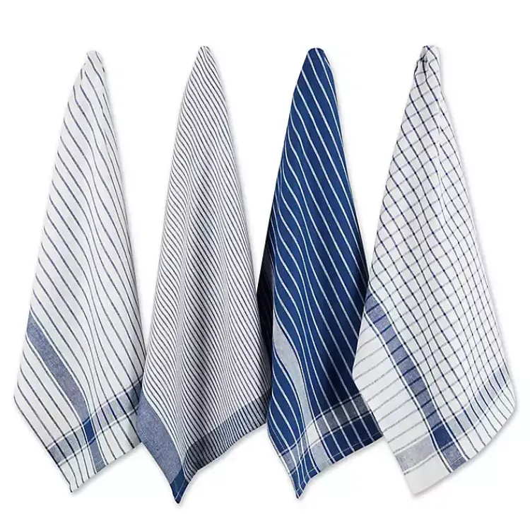 Kirklands Home Nautical Blue Basic Assorted Dishtowels, Set of 8 Outlet