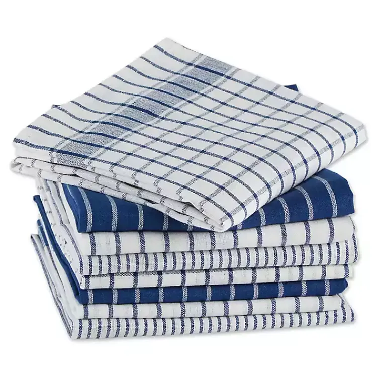 Kirklands Home Nautical Blue Basic Assorted Dishtowels, Set of 8 Outlet