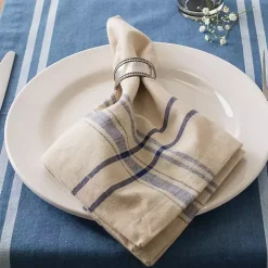 Kirklands Home Nautical French Stripe Napkins, Set of 6 Blue Best