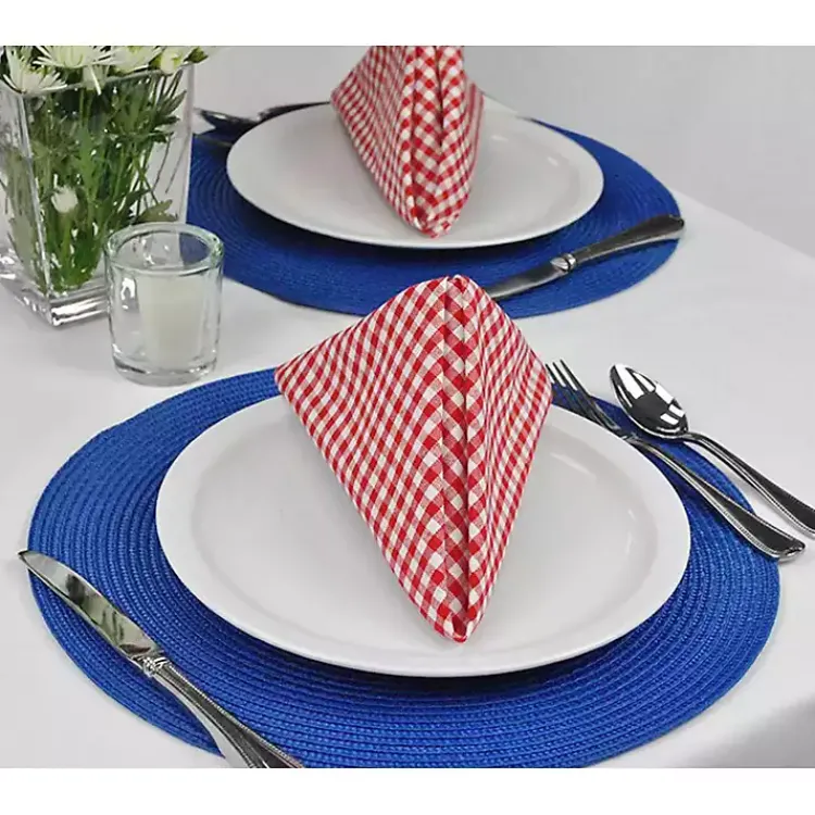 Kirklands Home Nautical Solid Round Placemats, Set of 6 Blue Sale
