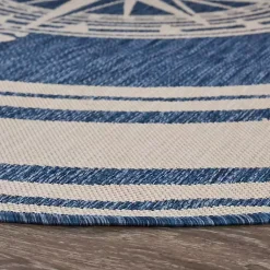 Kirklands Home Nautical Navigation Round Outdoor Area Rug Hot