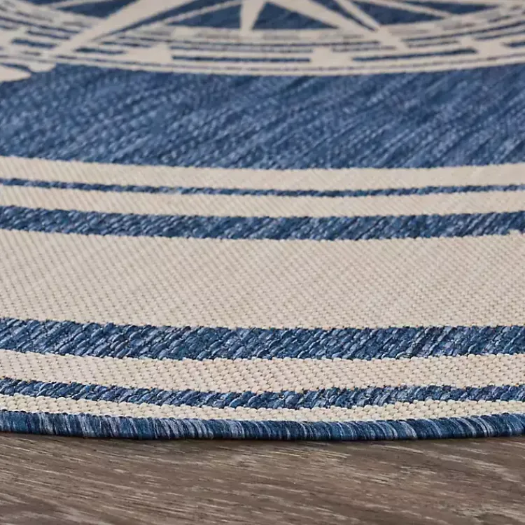 Kirklands Home Nautical Navigation Round Outdoor Area Rug Hot