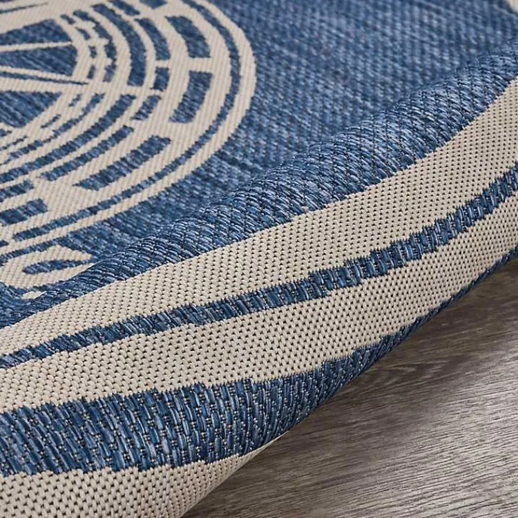 Kirklands Home Nautical Navigation Round Outdoor Area Rug Hot