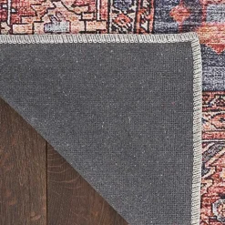Kirklands Home Navy & Brick Botanical Washable Area Rug, 5x7 Sale
