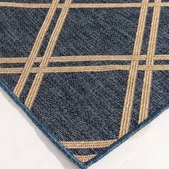 Kirklands Home Navy Adelaide Trellis Outdoor Area Rug, 7x9 Blue Sale
