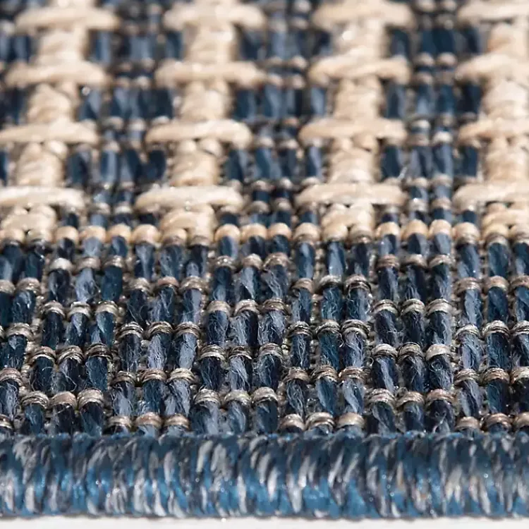 Kirklands Home Navy Adelaide Woven Outdoor Area Rug, 7x9 Blue