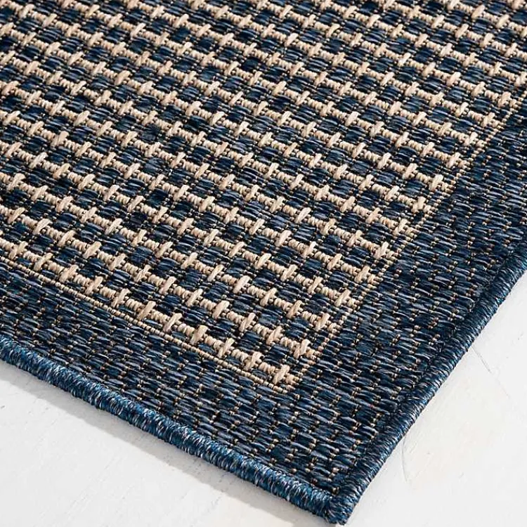 Kirklands Home Navy Adelaide Woven Outdoor Area Rug, 7x9 Blue