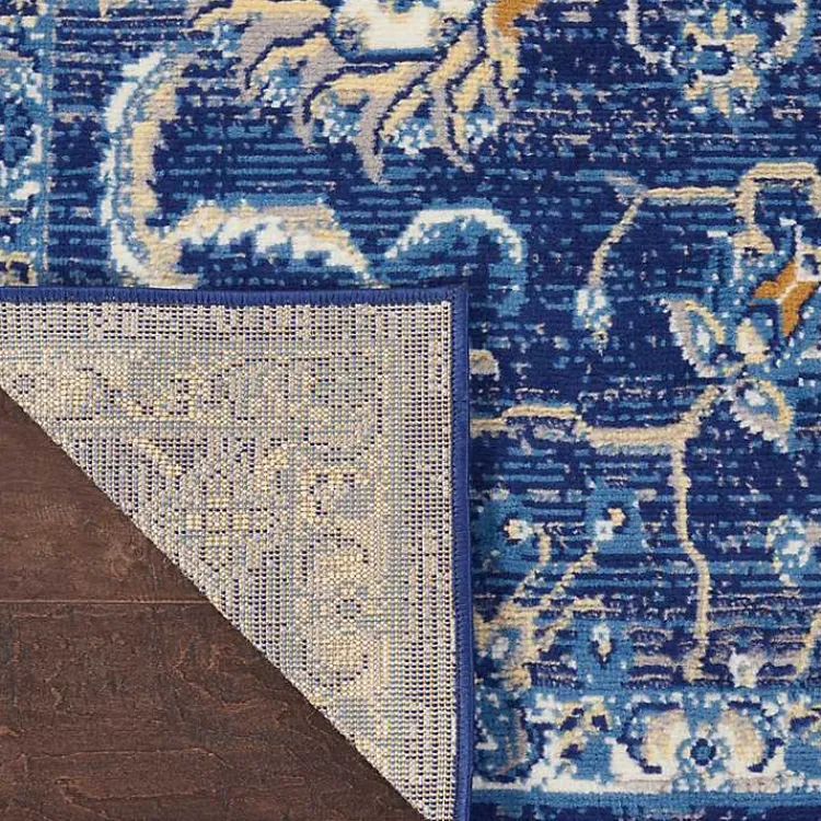 Kirklands Home Navy and Beige Botanical Area Rug, 5x7 Sale