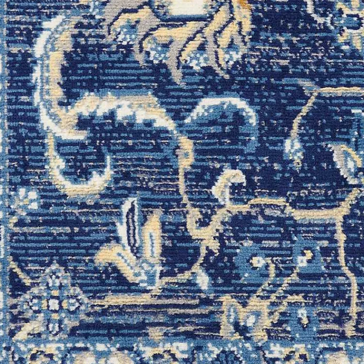 Kirklands Home Navy and Beige Botanical Area Rug, 5x7 Sale