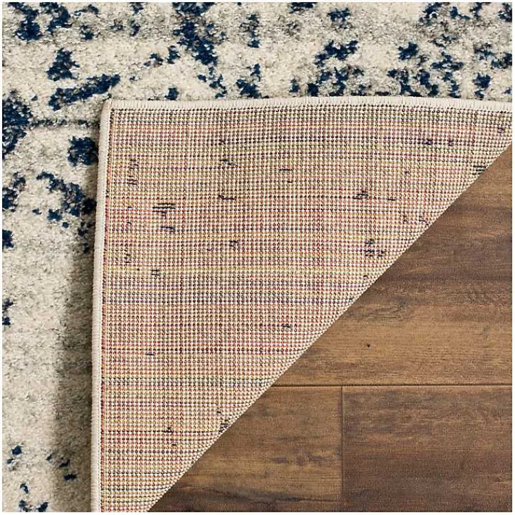 Kirklands Home Navy and Cream Madison Distressed Area Rug, 6x9 Hot
