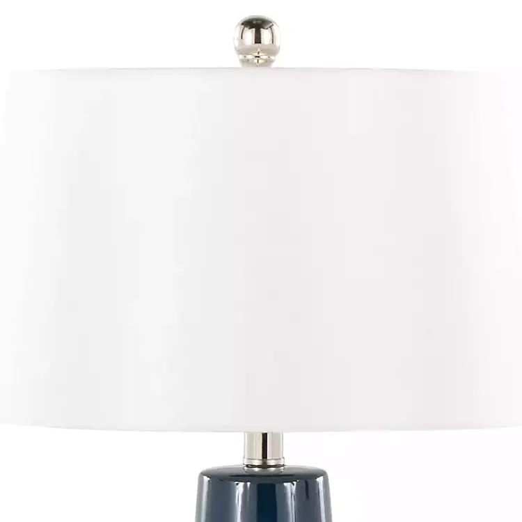 Kirklands Home Navy and Silver Piper Table Lamp White Discount