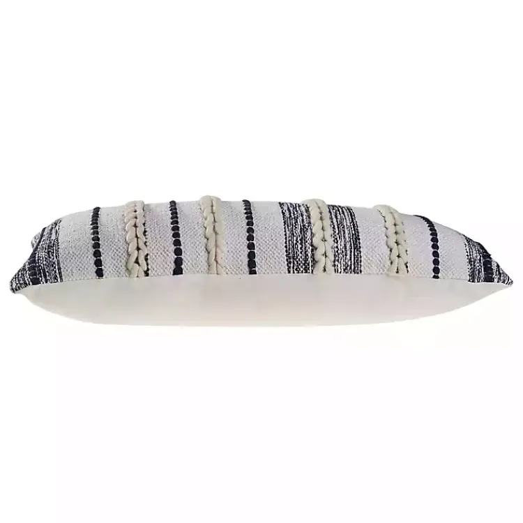 Pillows>Kirklands Home Navy and White Braided Accent Pillow Blue