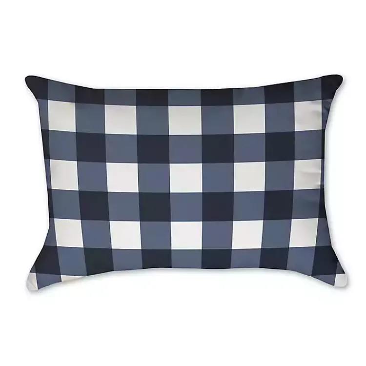 Pillows>Kirklands Home Navy and White Buffalo Check Accent Pillow