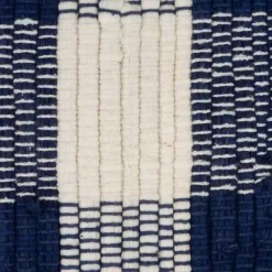 Kirklands Home Navy and White Buffalo Check Accent Rug Blue