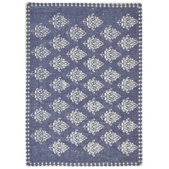 Kirklands Home Navy and White Decorative Placemats, Set of 4 Blue Clearance