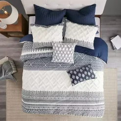 Kirklands Home Navy and White 3-pc. California King Duvet Set Sale