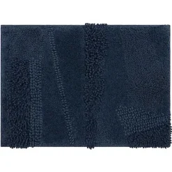 Kirklands Home Navy Asymmetrical Cotton Bath Mat Blue Online