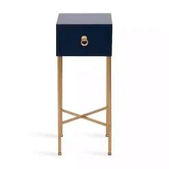 Kirklands Home Navy and Gold Glam Accent Table Blue Best