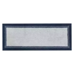 Kirklands Home Navy Border Cotton Bath Runner Blue Best