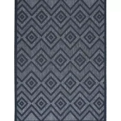 Kirklands Home Navy Diamond Indoor/Outdoor Area Rug, 4x6 Blue New