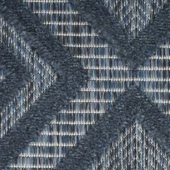 Kirklands Home Navy Diamond Indoor/Outdoor Area Rug, 4x6 Blue New