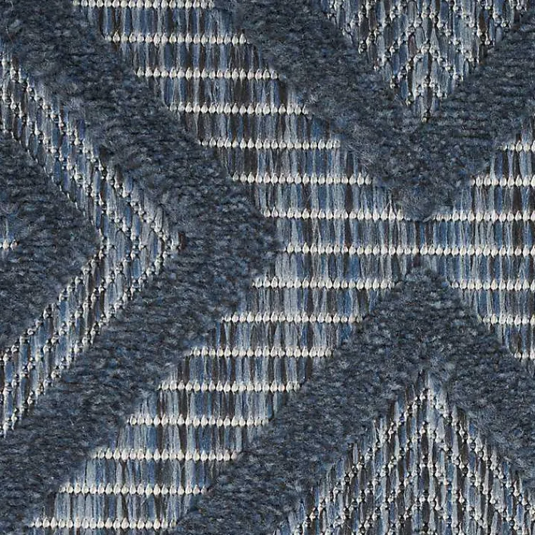 Kirklands Home Navy Diamond Indoor/Outdoor Area Rug, 4x6 Blue New