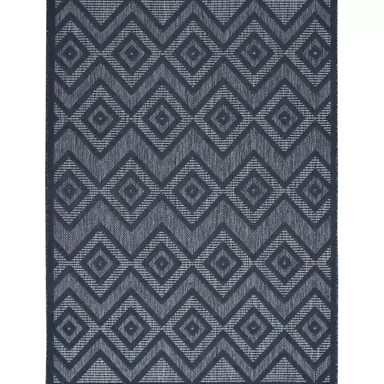 Kirklands Home Navy Diamond Indoor/Outdoor Area Rug, 6x9 Blue Discount