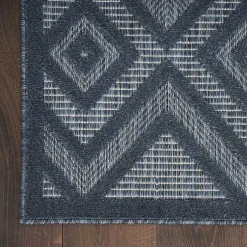 Kirklands Home Navy Diamond Indoor/Outdoor Area Rug, 6x9 Blue Discount