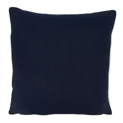 Pillows>Kirklands Home Navy Embroidered Shell Throw Pillow Blue