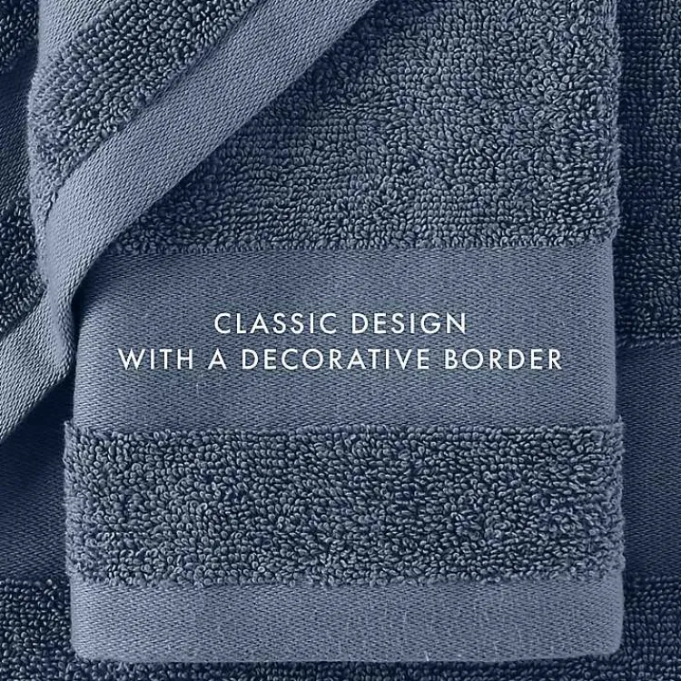 Kirklands Home Navy Essential Cotton Bath Towels, Set of 4 Blue New