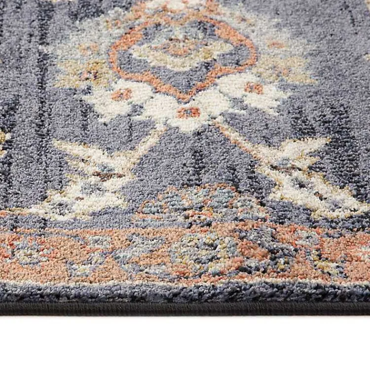 Kirklands Home Navy Floral Area Rug, 5x8 Blue Sale