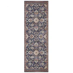 Kirklands Home Navy Floral Runner Blue Outlet