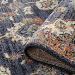 Kirklands Home Navy Floral Runner Blue Outlet