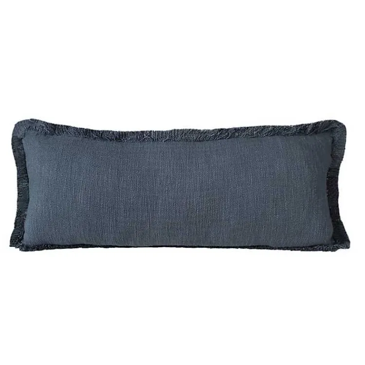 Pillows>Kirklands Home Navy Handwoven Appen Lumbar Pillow Blue