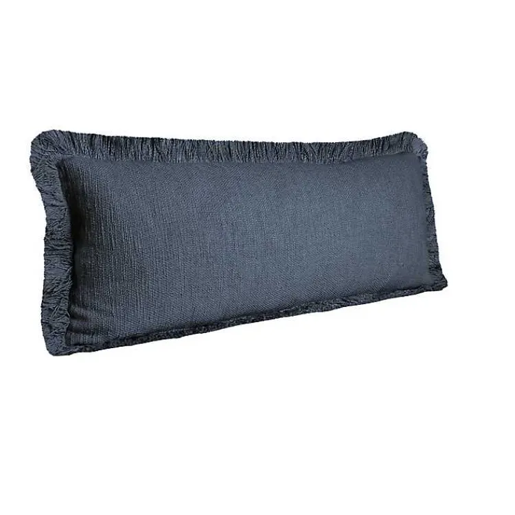 Pillows>Kirklands Home Navy Handwoven Appen Lumbar Pillow Blue