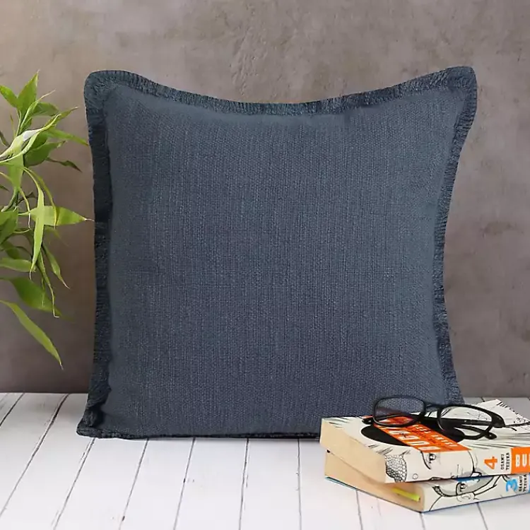 Pillows>Kirklands Home Navy Handwoven Appen Throw Pillow Blue