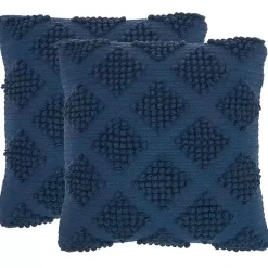 Pillows>Kirklands Home Navy Knotted Diamond Throw Pillows, Set of 2 Blue