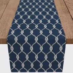 Kirklands Home Navy Nautical Knots Table Runner, 72 in. Blue Discount