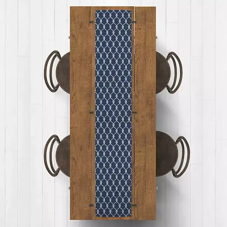 Kirklands Home Navy Nautical Knots Table Runner, 72 in. Blue Discount