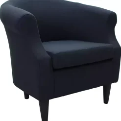 Kirklands Home Navy Rounded Accent Chair Blue Hot