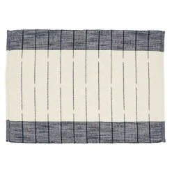 Kirklands Home Navy Blue Thin Stripes Placemats, Set of 4 Outlet
