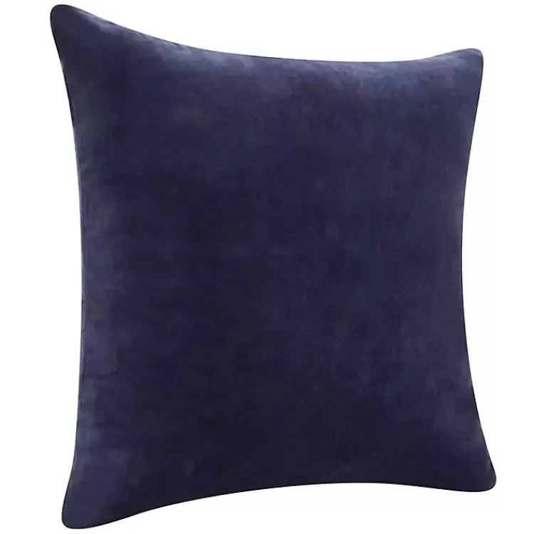 Pillows>Kirklands Home Navy Velvet Handmade Throw Pillow Blue