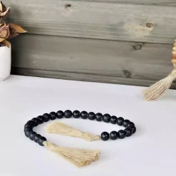 Decorative Accents>Kirklands Home Navy Wood Bead Tassel Garland Blue