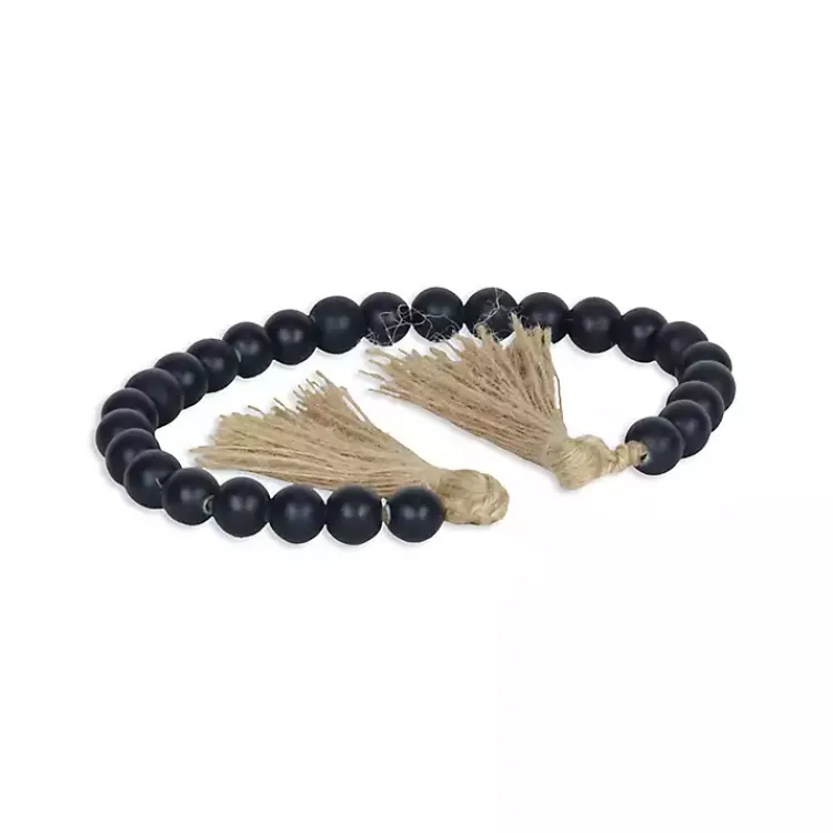 Decorative Accents>Kirklands Home Navy Wood Bead Tassel Garland Blue
