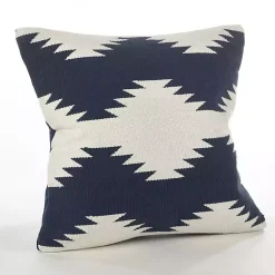 Pillows>Kirklands Home Navy Blue Wool Kilim Outdoor Pillow